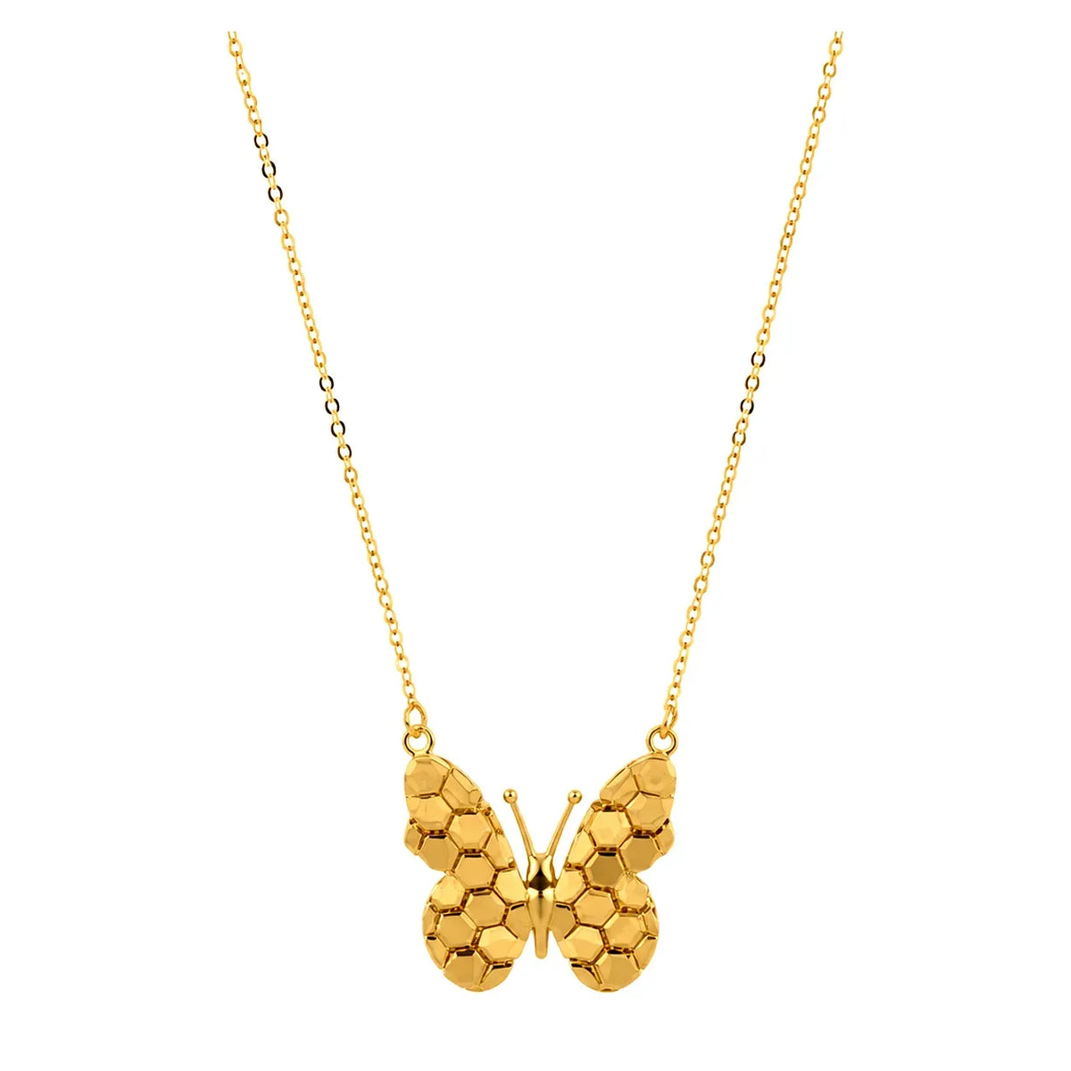 عقد الفراشة ذهب عيار 21 - Weight: 5.22g, Size: 40.00