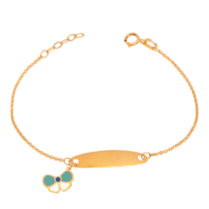 اسوارة ذهب اطفال بفيونكة