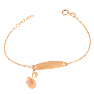 اسوارة ذهب اطفال شكل بجعة