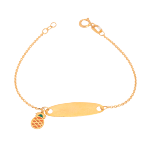 اسوارة ذهب اطفال شكل أناناس